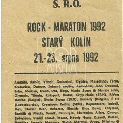 1992, vstupenka na festival ve Starém Kolíně, revers