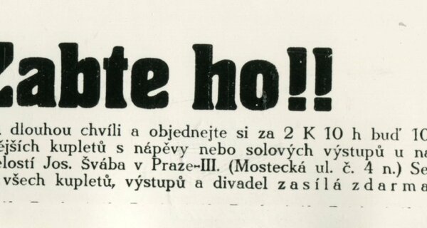 KUPLETY (z pozůstalosti dr. Josefa Kotka)